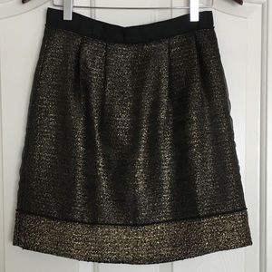 Black and Gold Mesh Loft Skirt